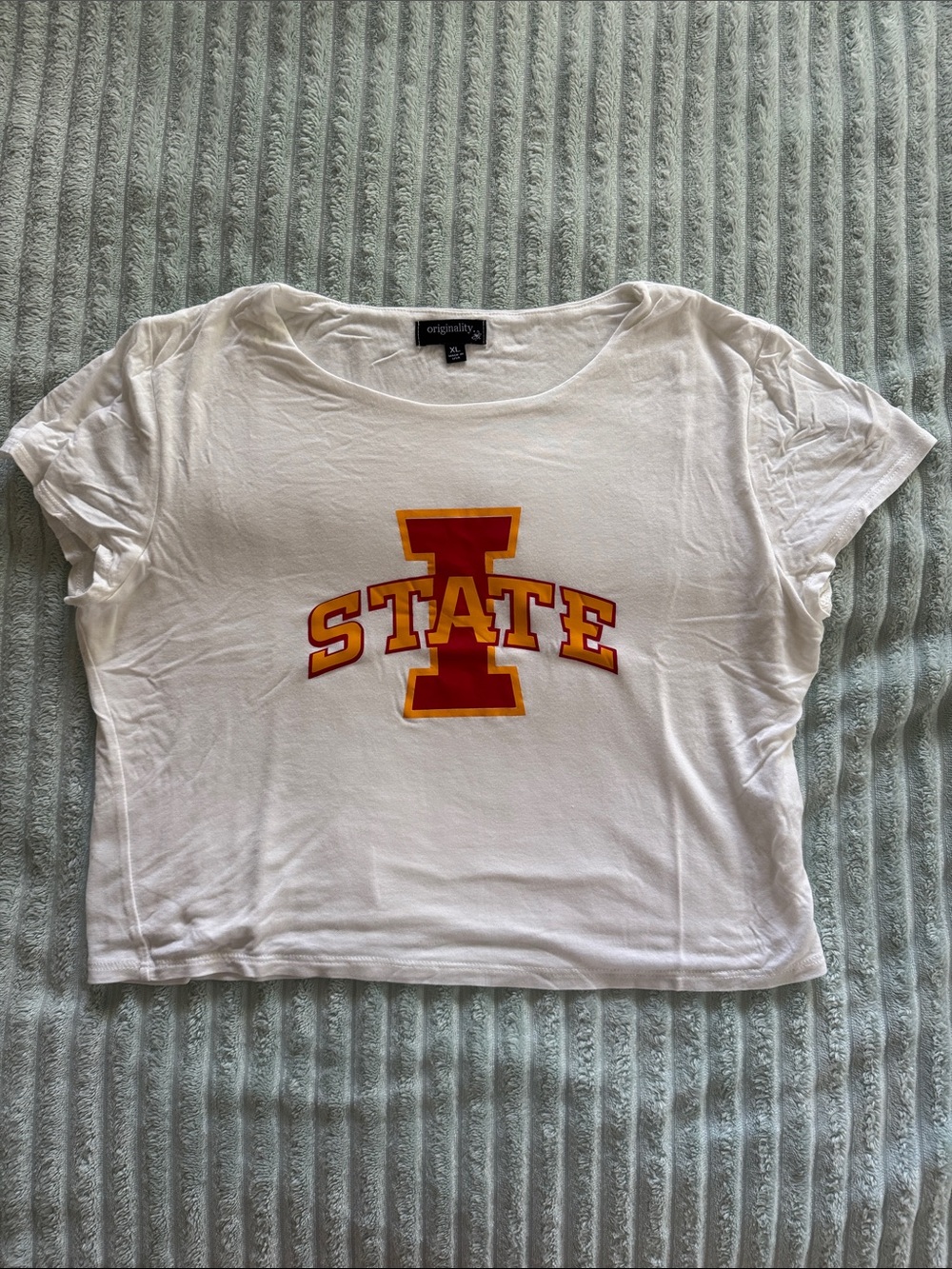 Iowa State Cropped Tee (custom print)